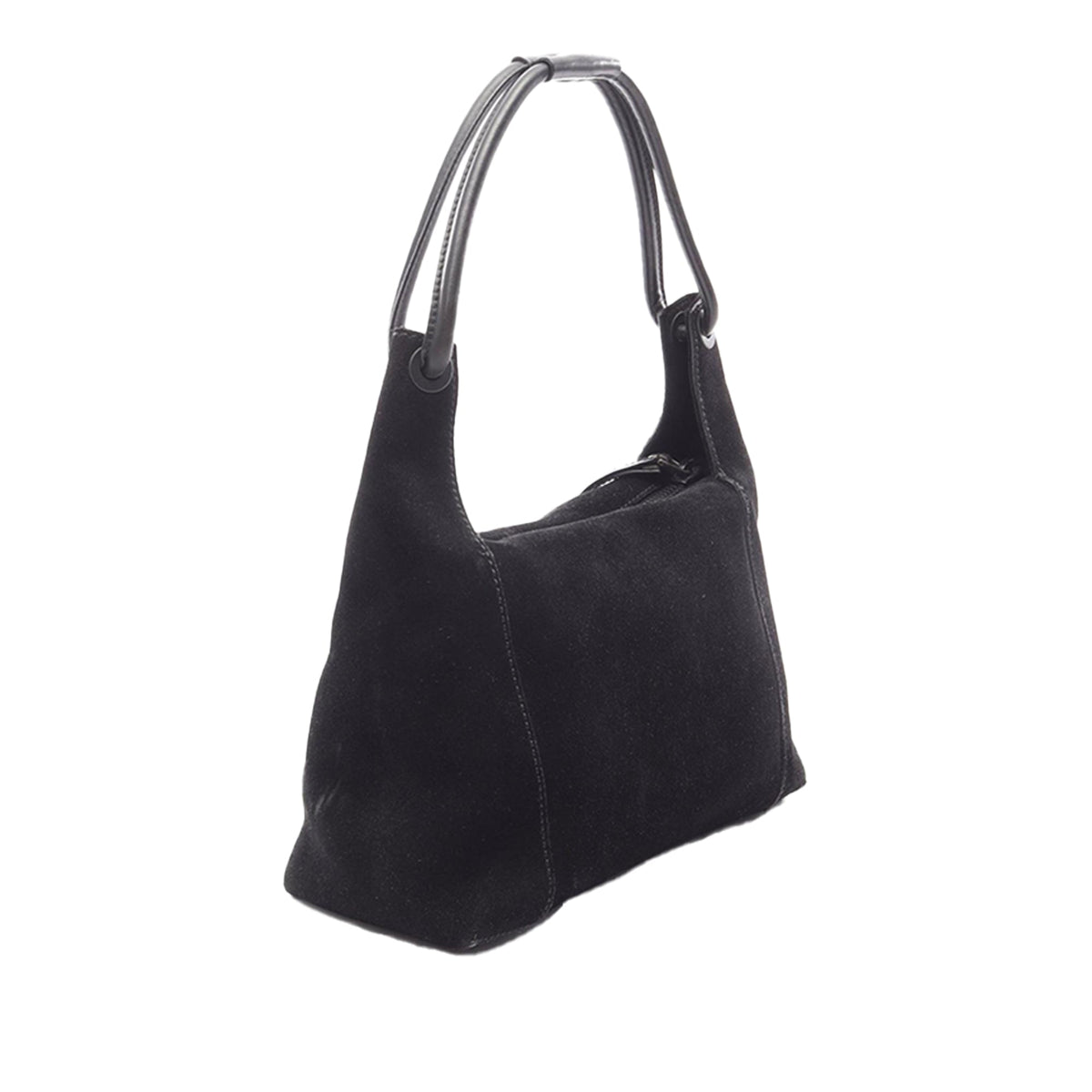 Gucci Suede Shoulder Bag — Black