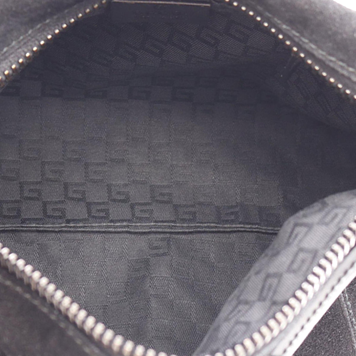 Gucci Suede Shoulder Bag — Black