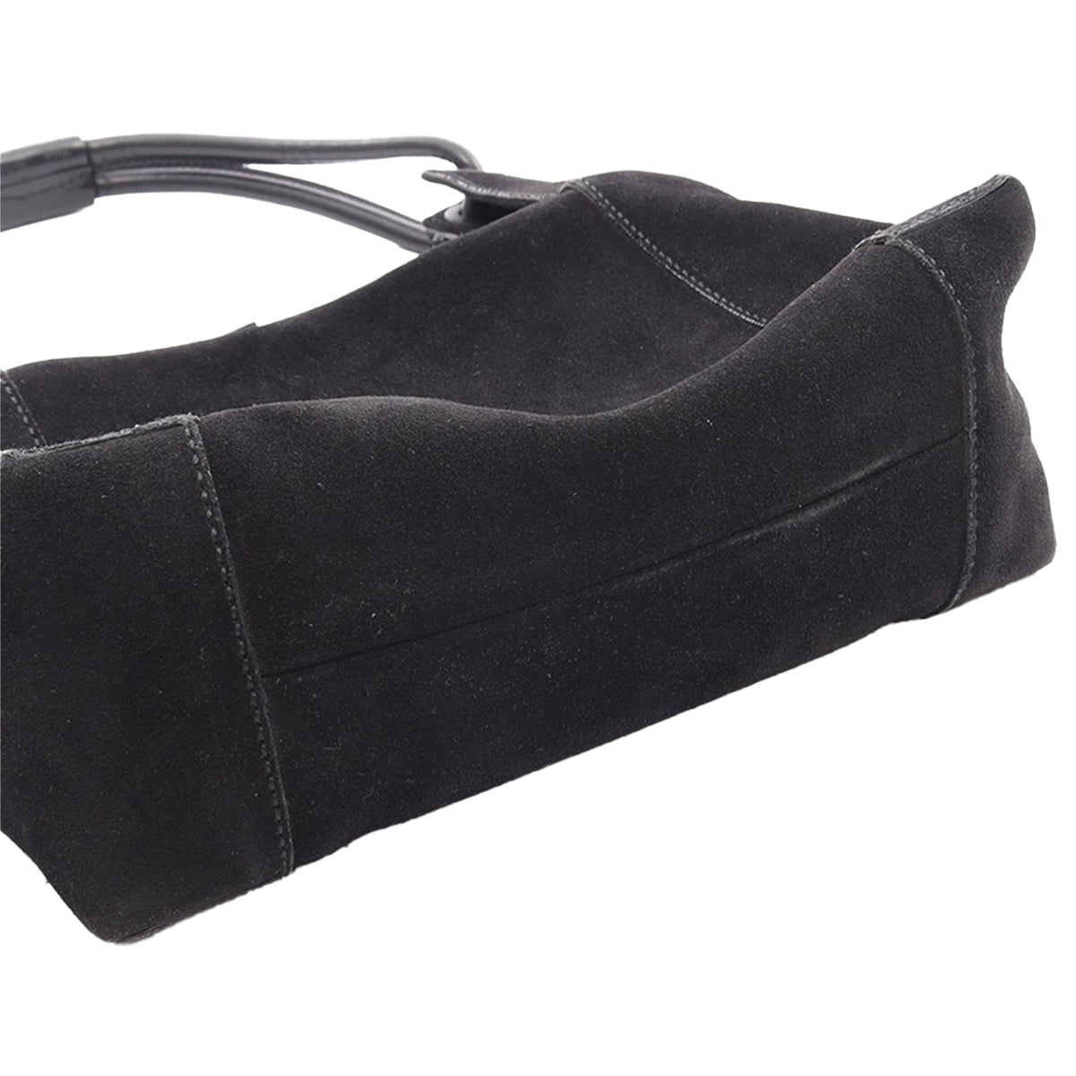 Gucci Suede Shoulder Bag — Black