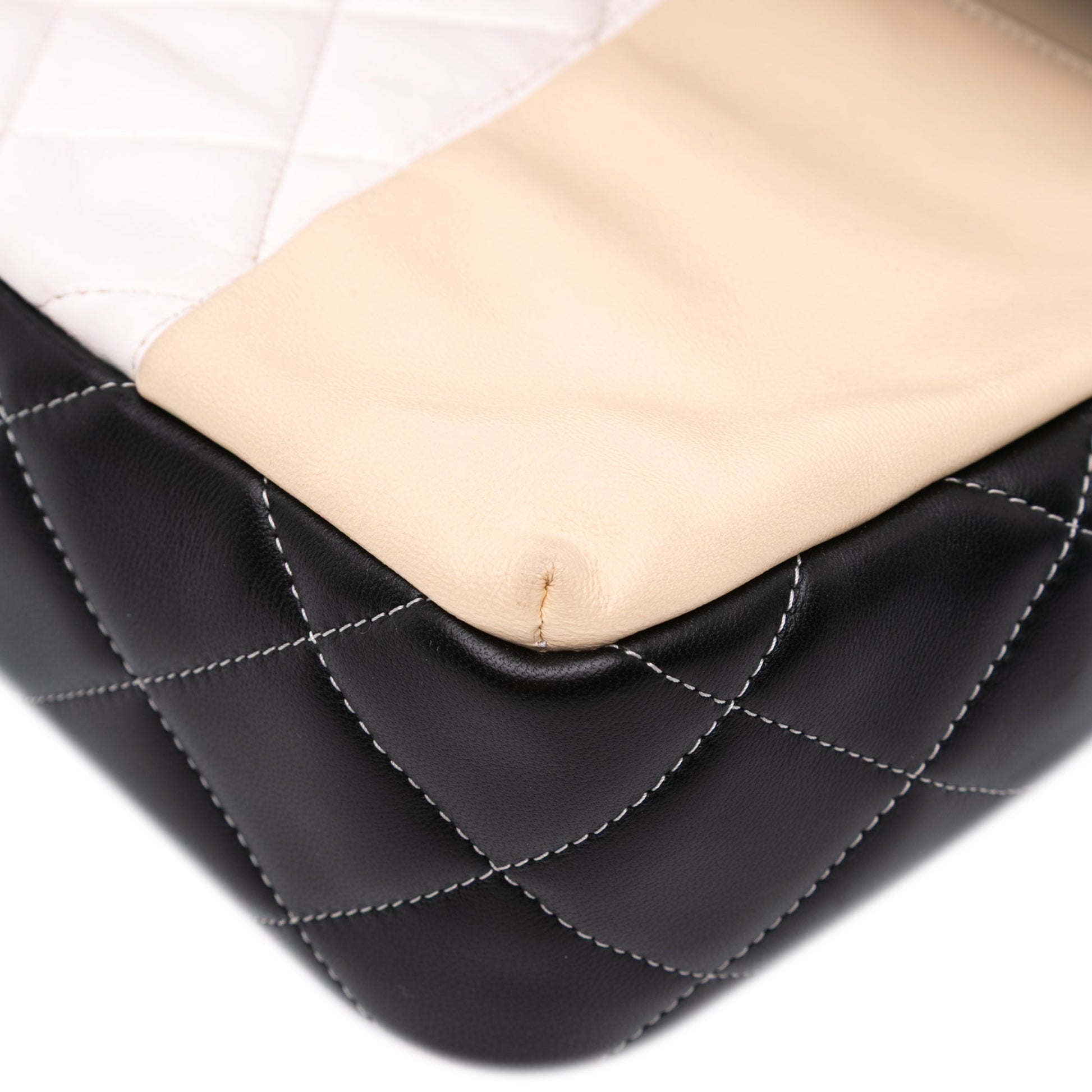 Chanel Jumbo Classic Tricolor Lambskin Colorblock Double Flap