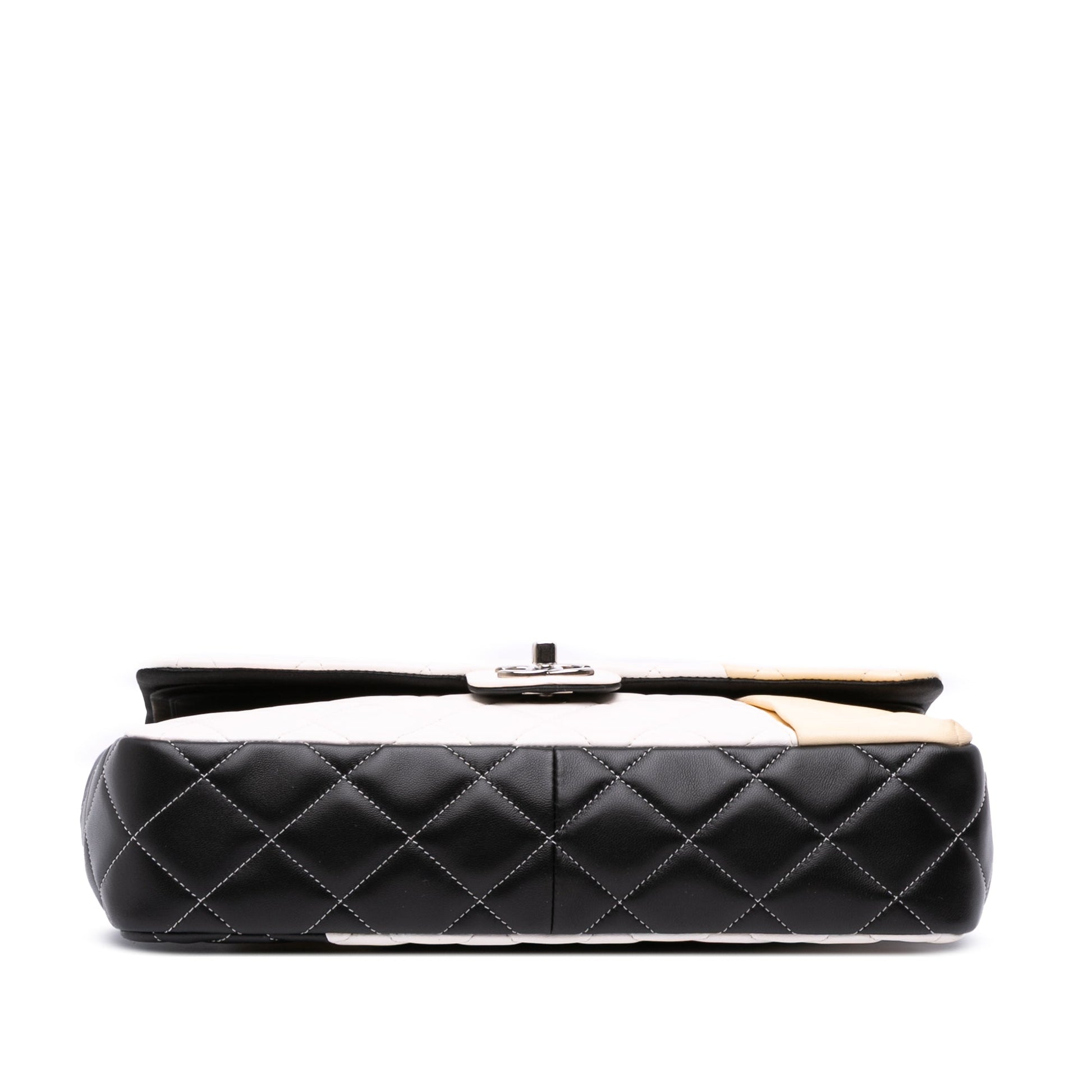 Chanel Jumbo Classic Tricolor Lambskin Colorblock Double Flap