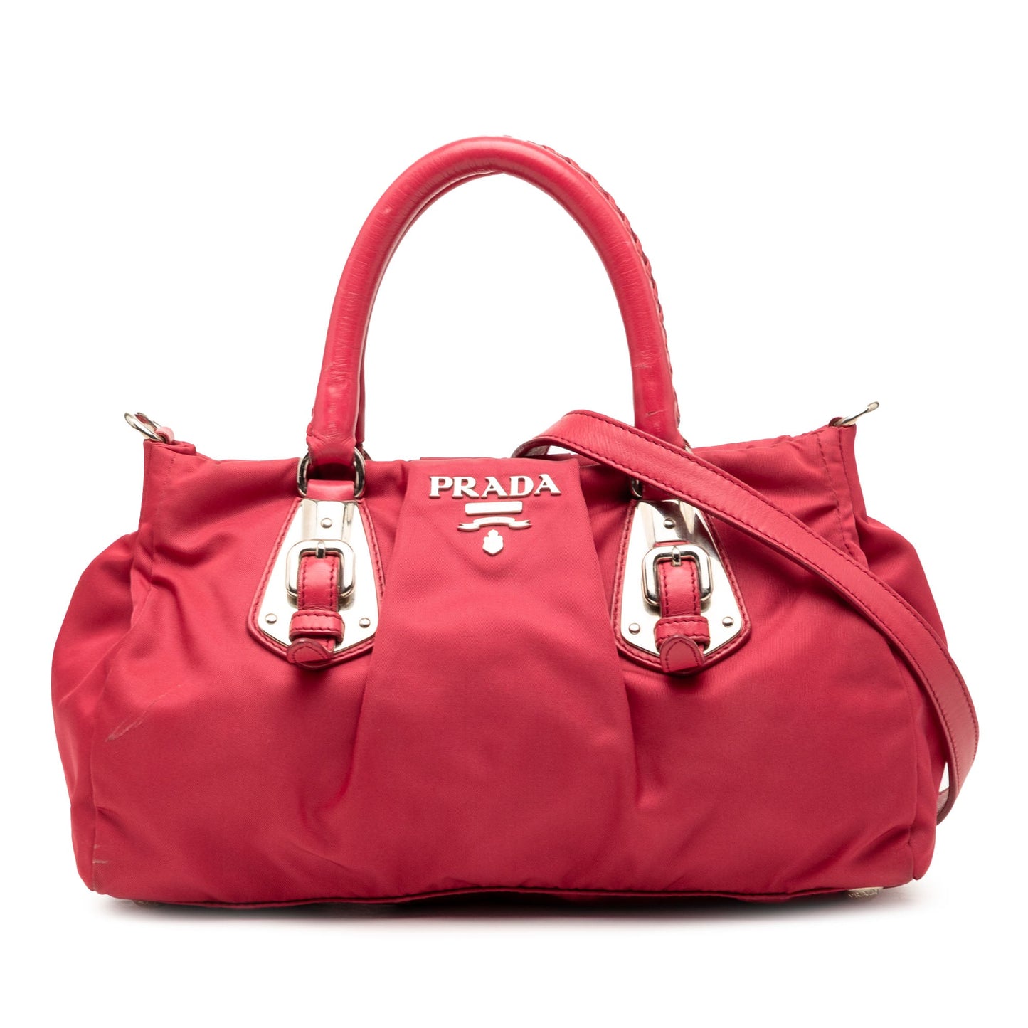 Prada Tessuto Buckle Satchel