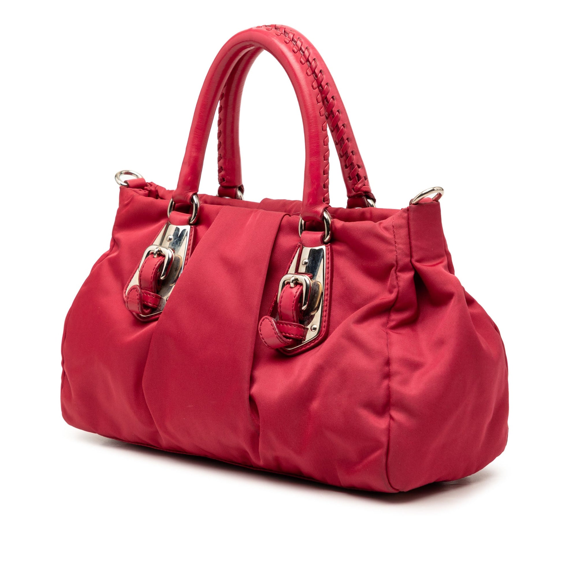 Prada Tessuto Buckle Satchel