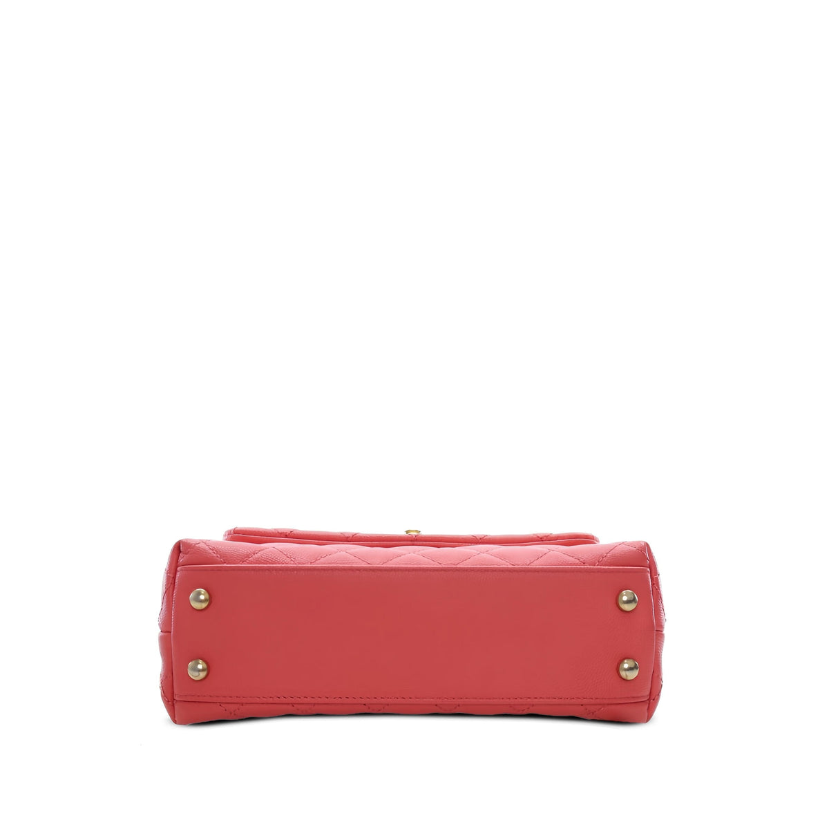 Chanel Mini Quilted Caviar Coco Top Handle Bag — Pink