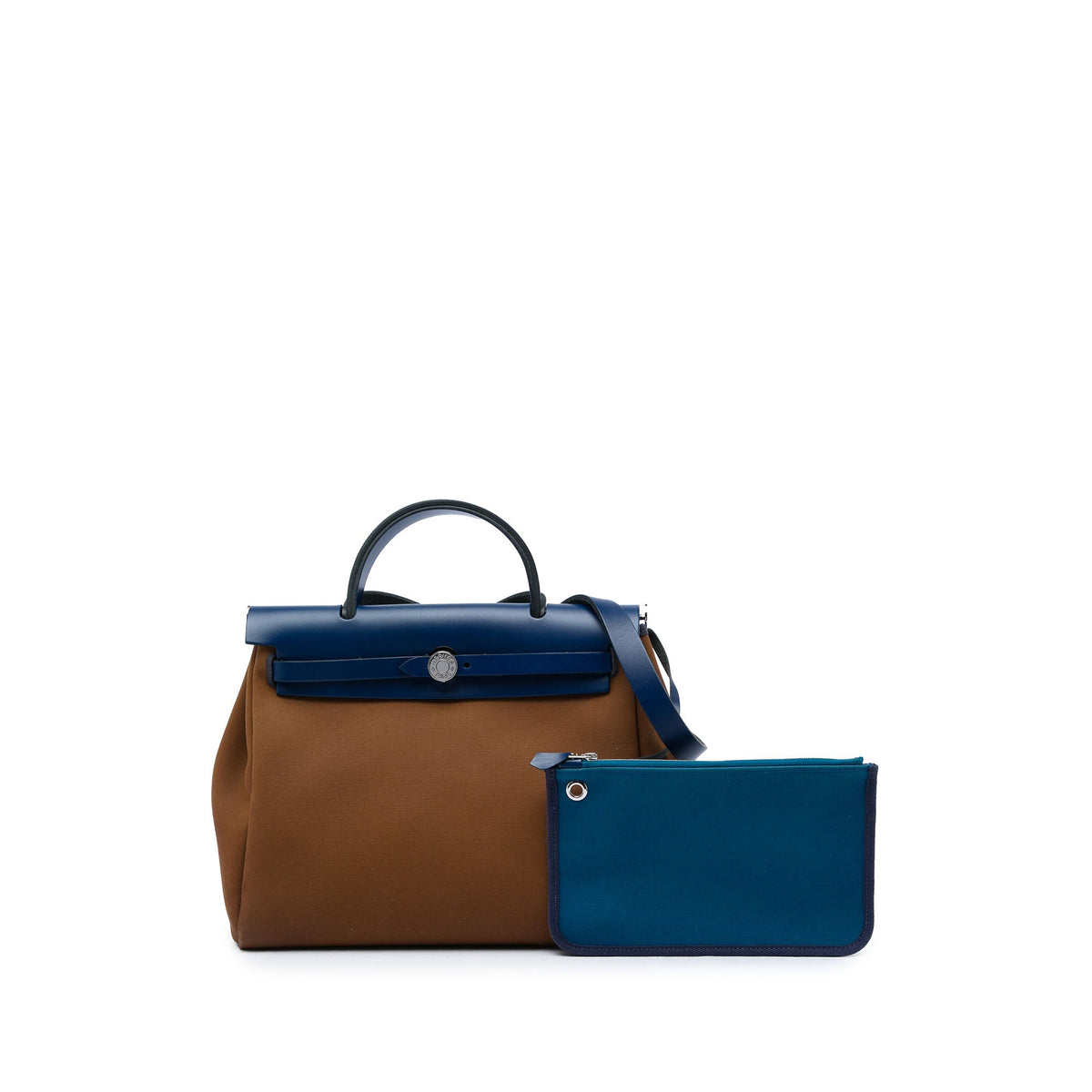 Hermès Toile Herbag Zip Retourne Verso 31 — Blue