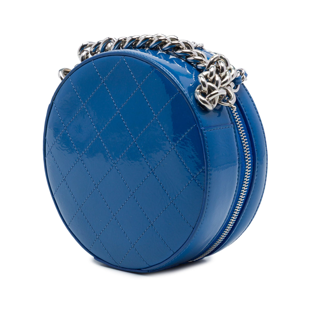 Chanel CC Patent Round As Earth Bag