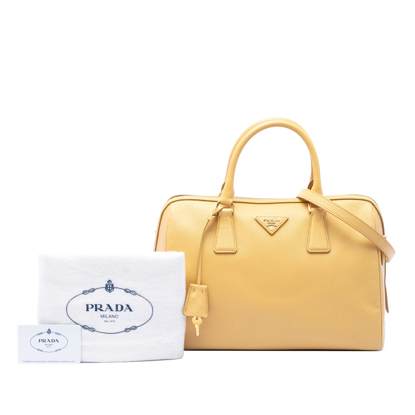Prada Saffiano Lux Boston Bag