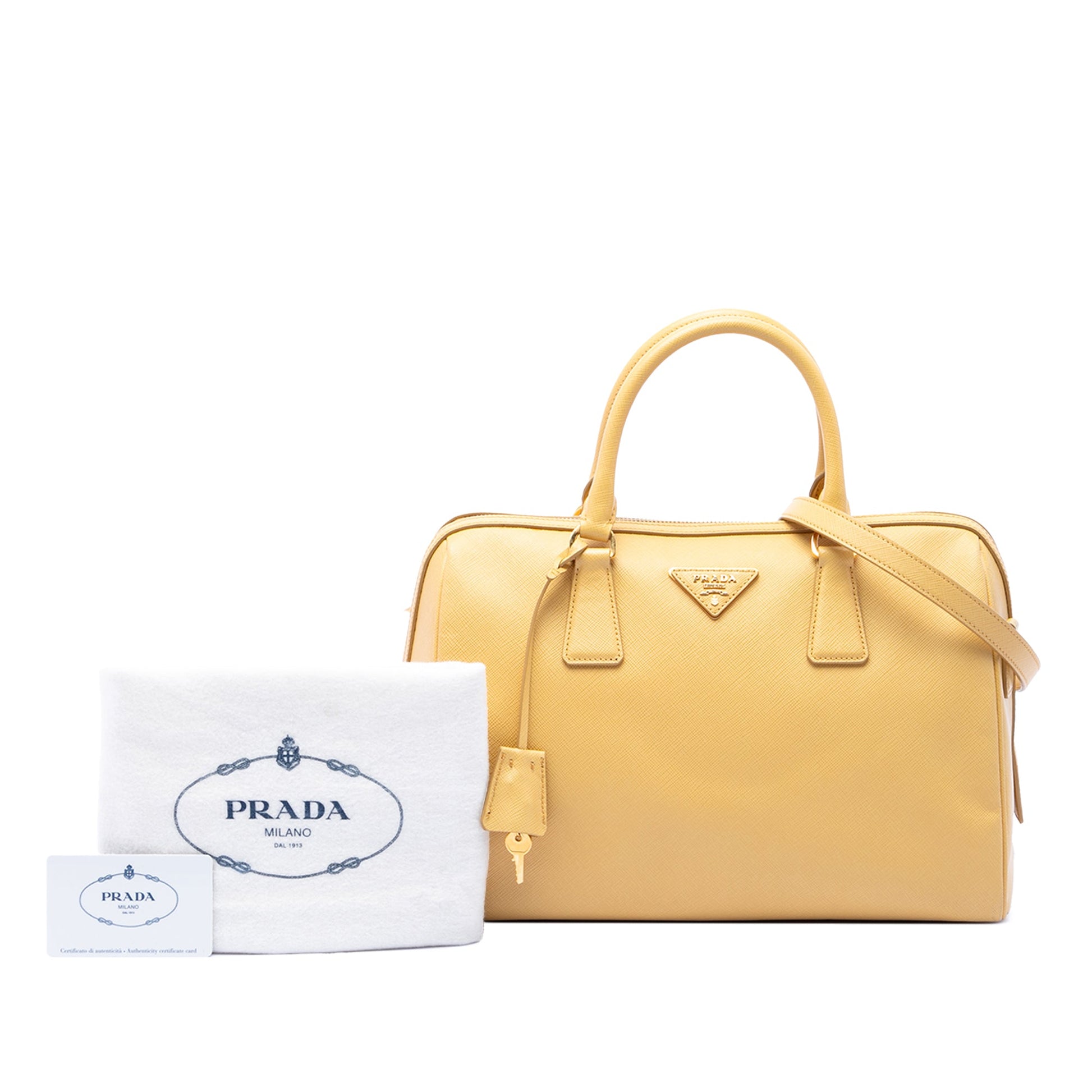 Prada Saffiano Lux Boston Bag