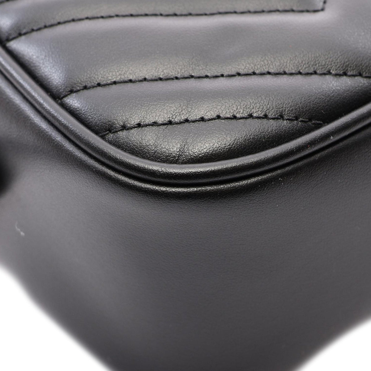 Gucci Small GG Marmont Matelasse Calfskin Crossbody — Black