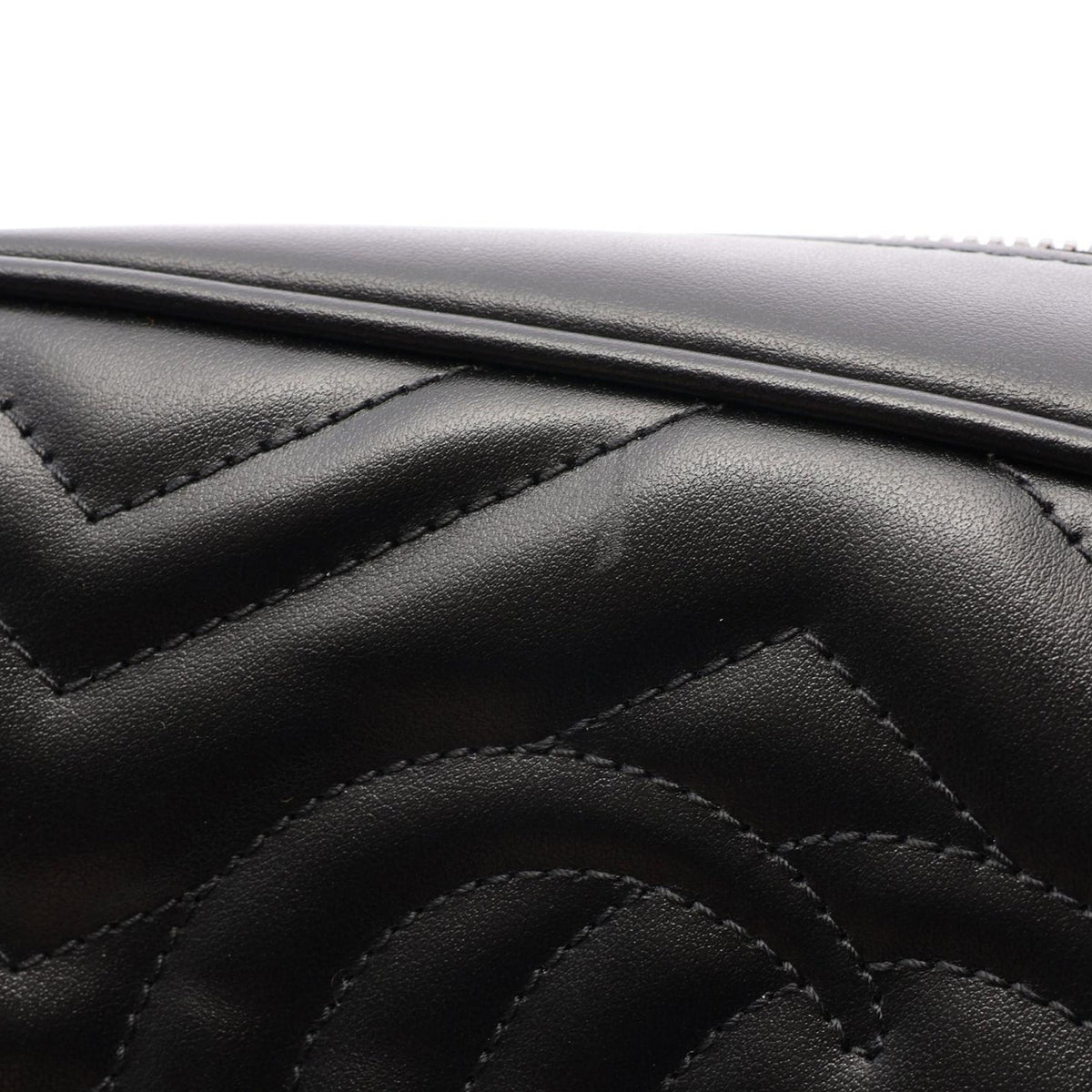 Gucci Small GG Marmont Matelasse Calfskin Crossbody — Black