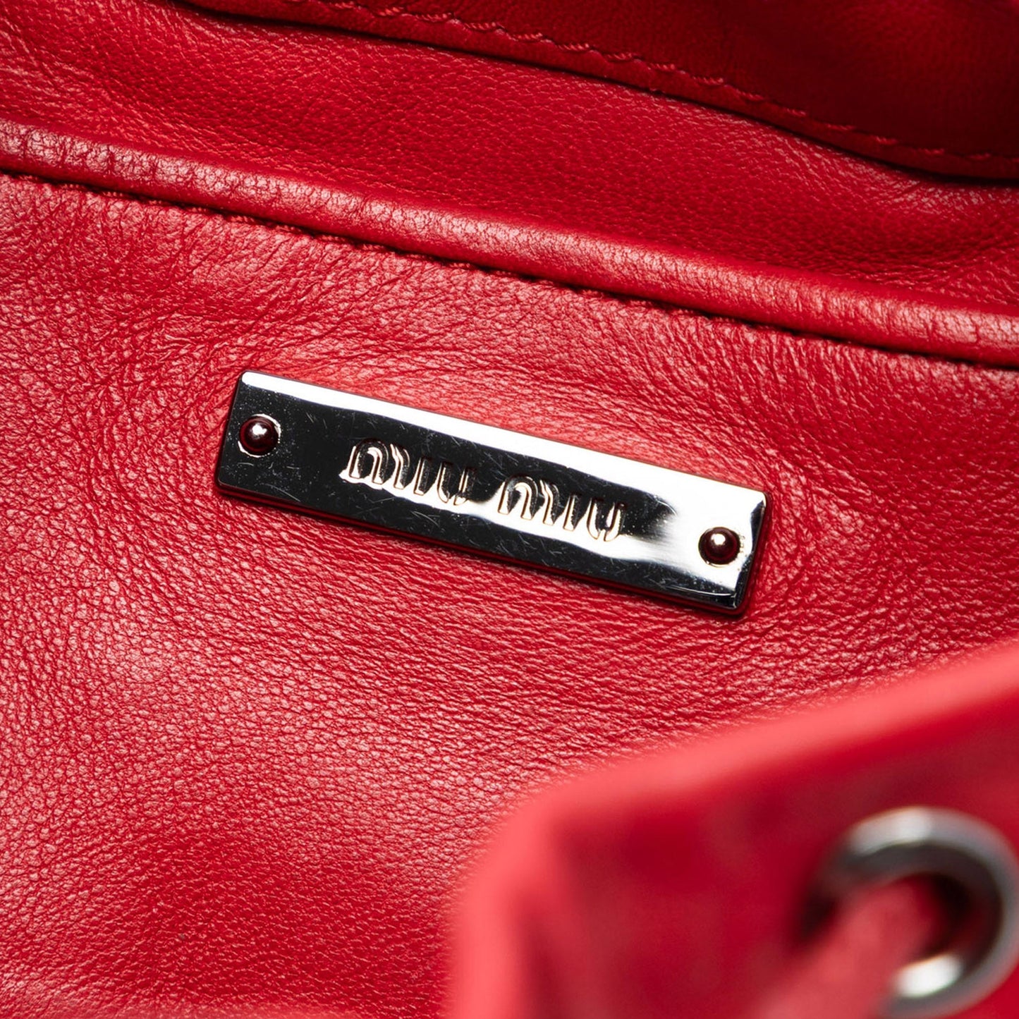Miu Miu Jeweled Nappa Grommet Starlight Bucket Bag