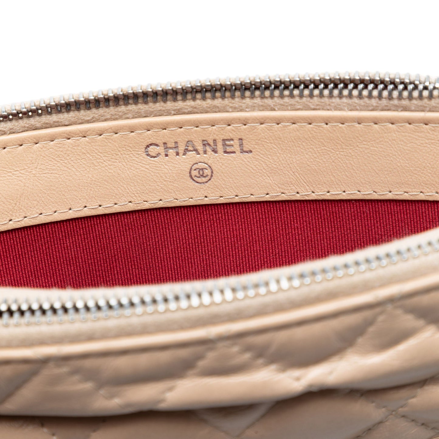 Chanel Bicolor Aged Calfskin Gabrielle Double Zip Clutch with Chain