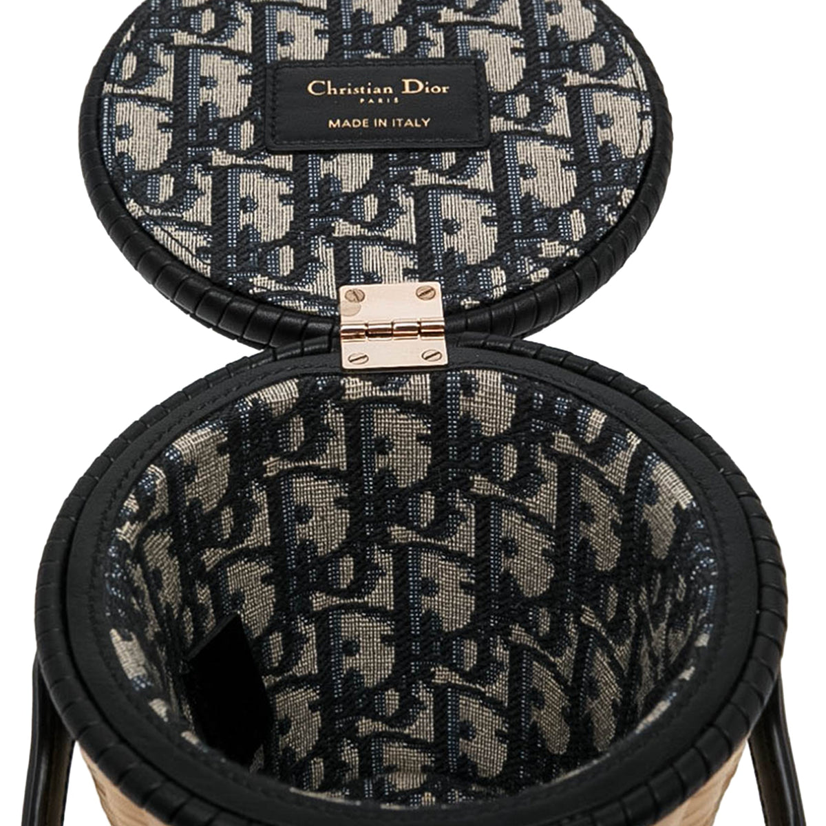 Dior Wicker CD Bucket Bag — Beige