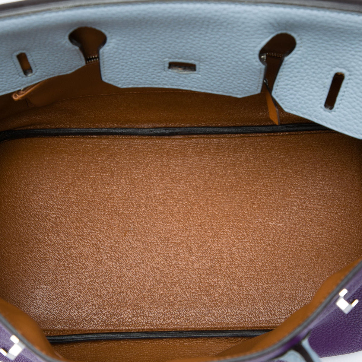 Hermès Clemence Arlequin Birkin Retourne 30 — Purple