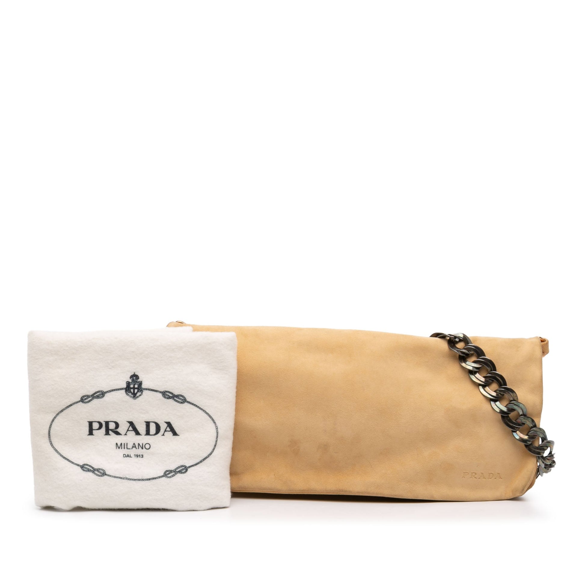 Prada Suede Chain Pochette