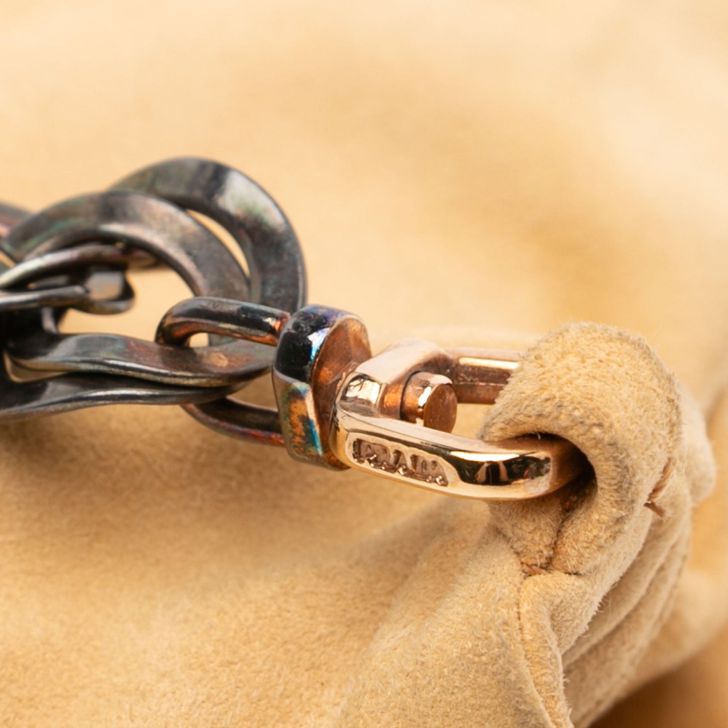 Prada Suede Chain Pochette