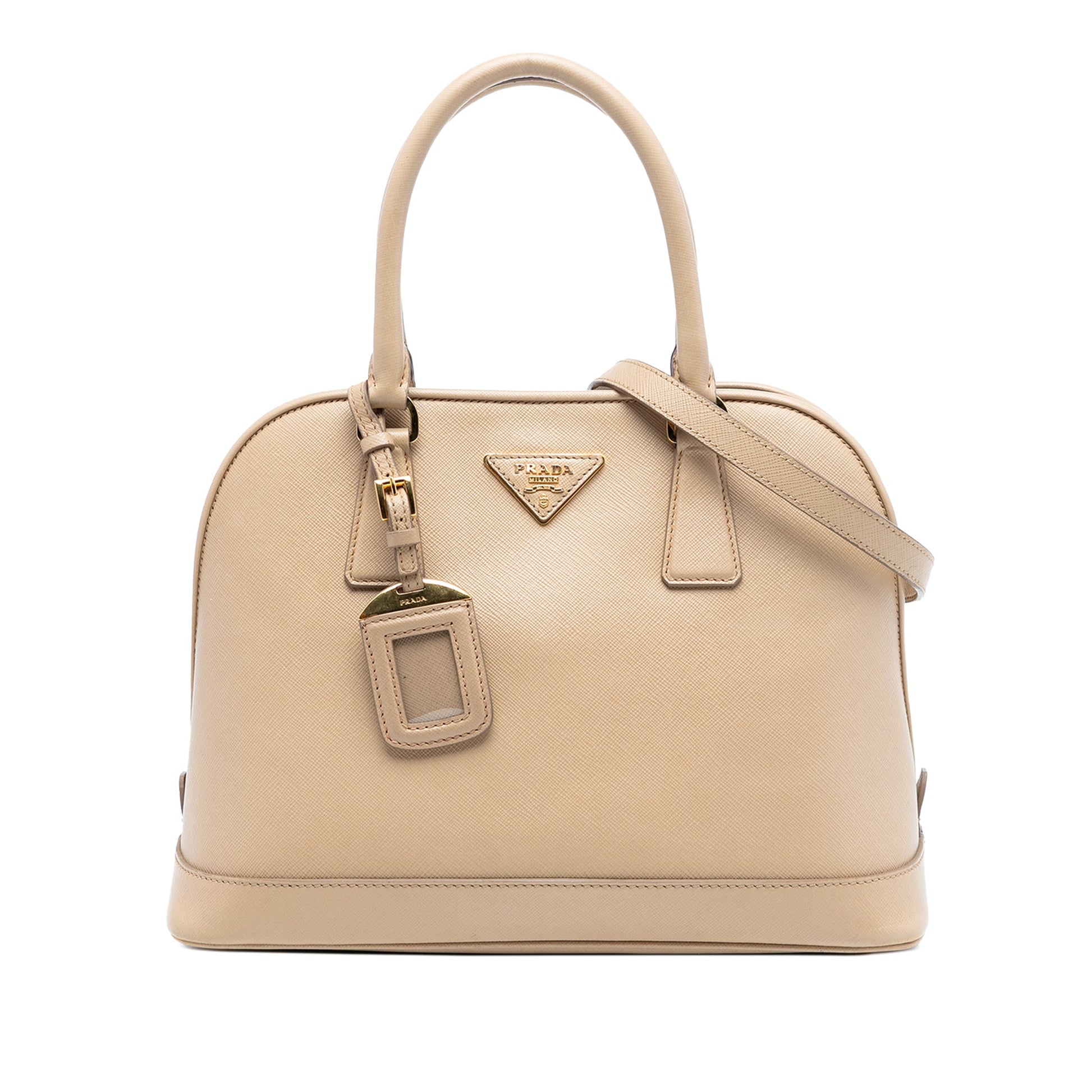 Prada Medium Saffiano Lux Open Promenade Satchel