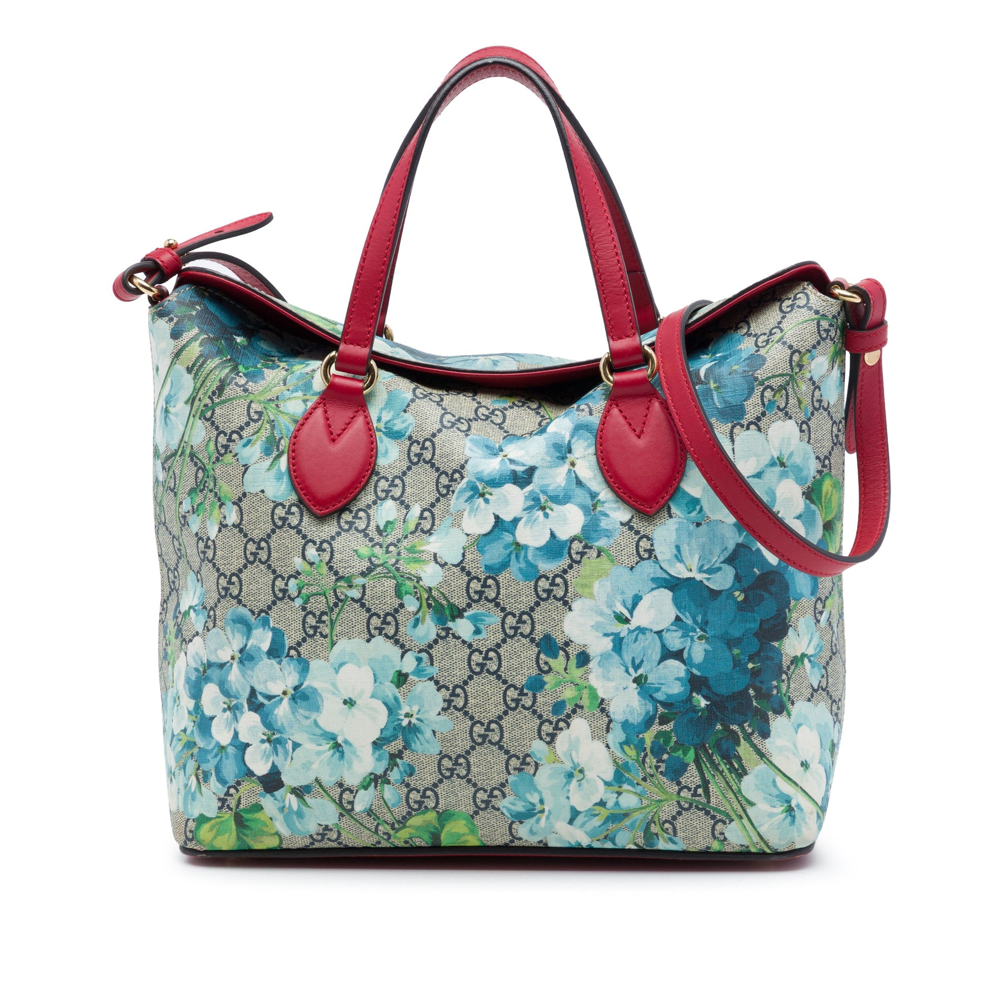 Gucci GG Supreme Blooms Linea A Fold Over Tote