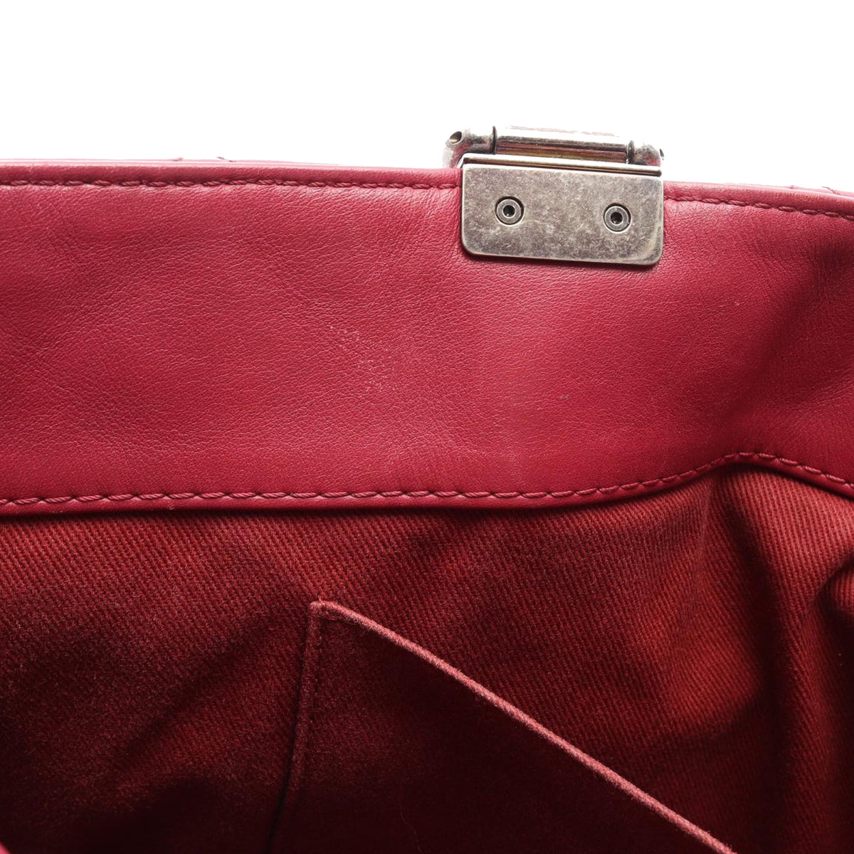 Chanel Quilted Iridescent Calfskin Shopping in Chains Tote — Pink