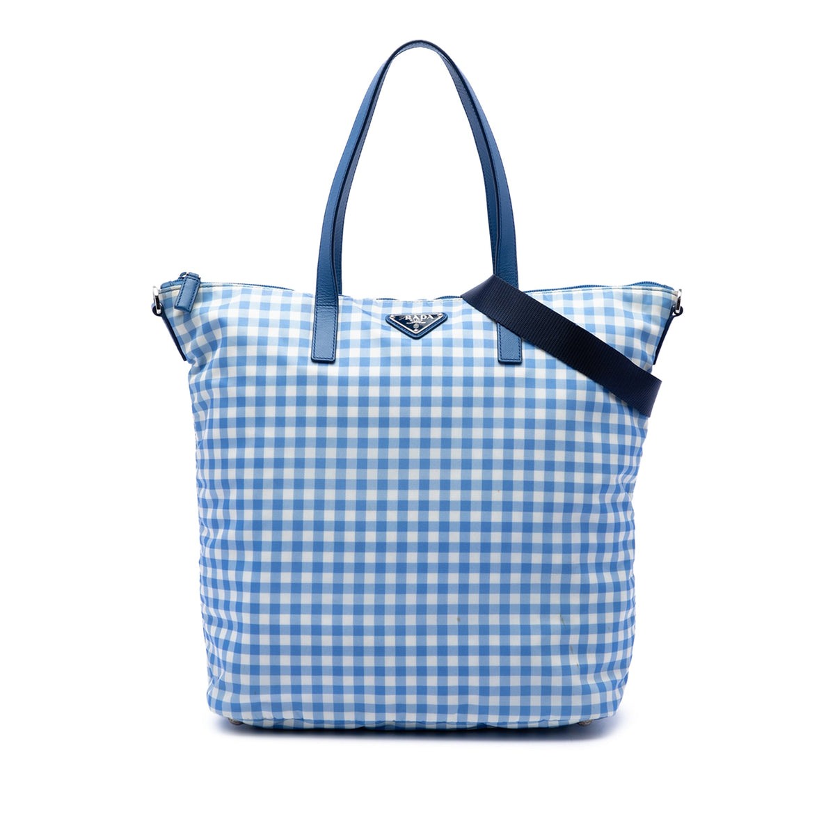 Prada Tessuto Stampato Satchel — Blue