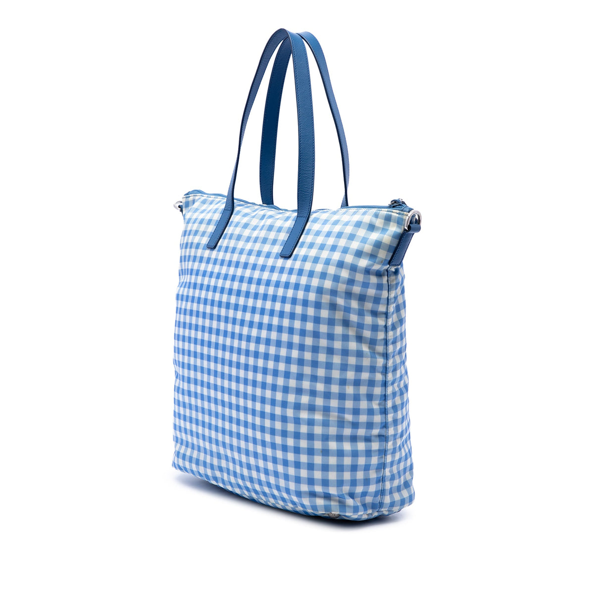 Prada Tessuto Stampato Satchel — Blue