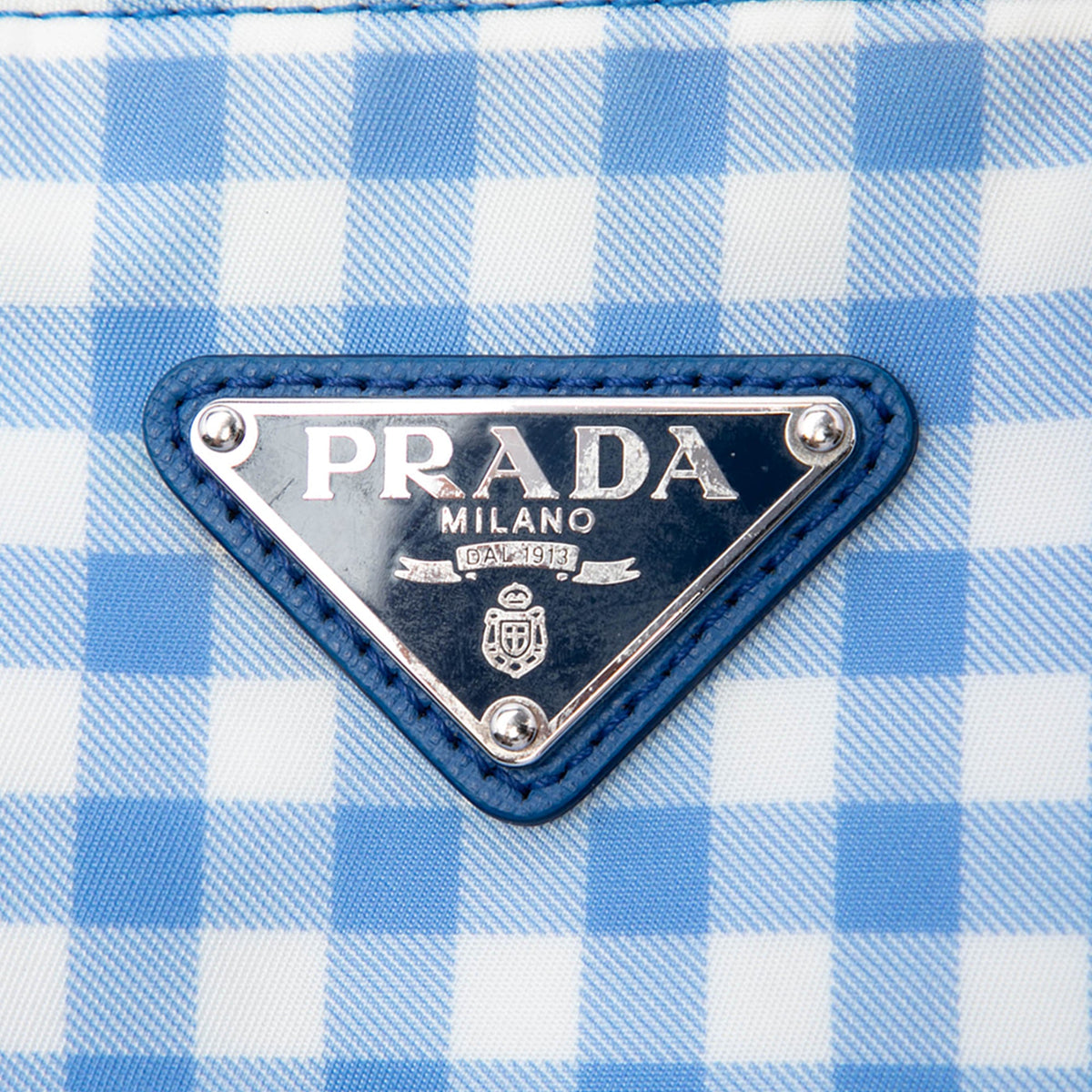 Prada Tessuto Stampato Satchel — Blue