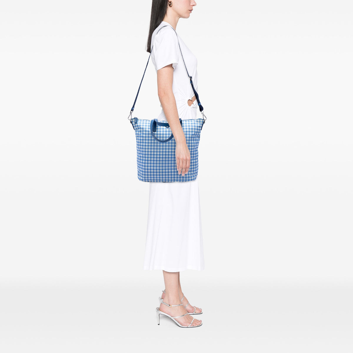 Prada Tessuto Stampato Satchel — Blue