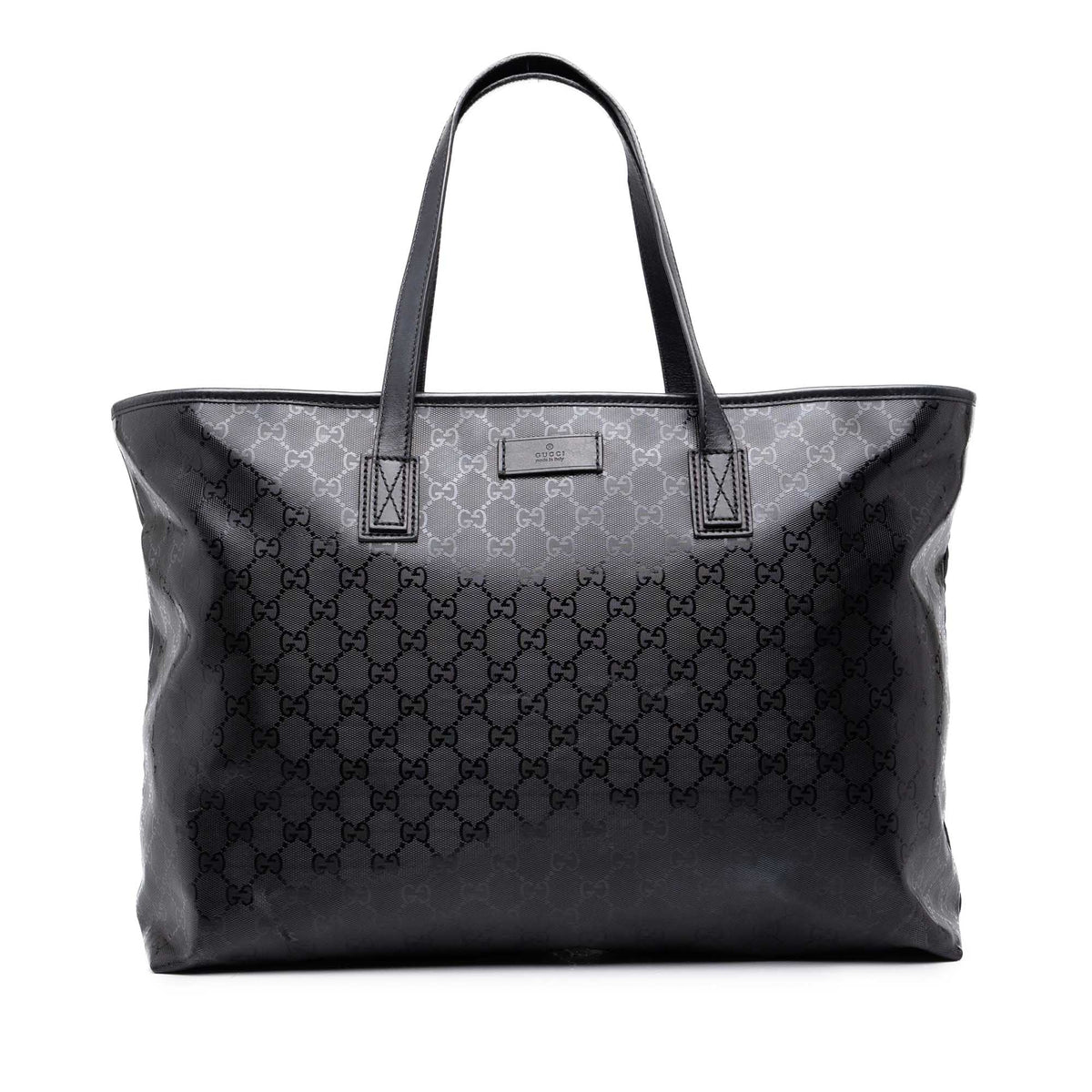Gucci Large GG Imprime Tote — Black