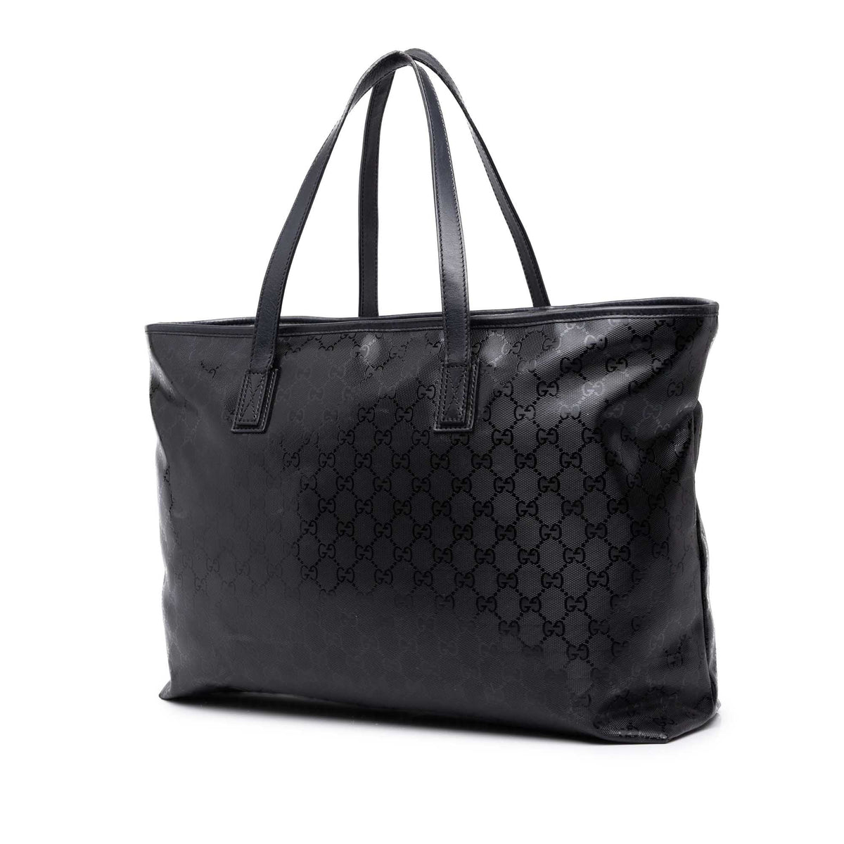 Gucci Large GG Imprime Tote — Black
