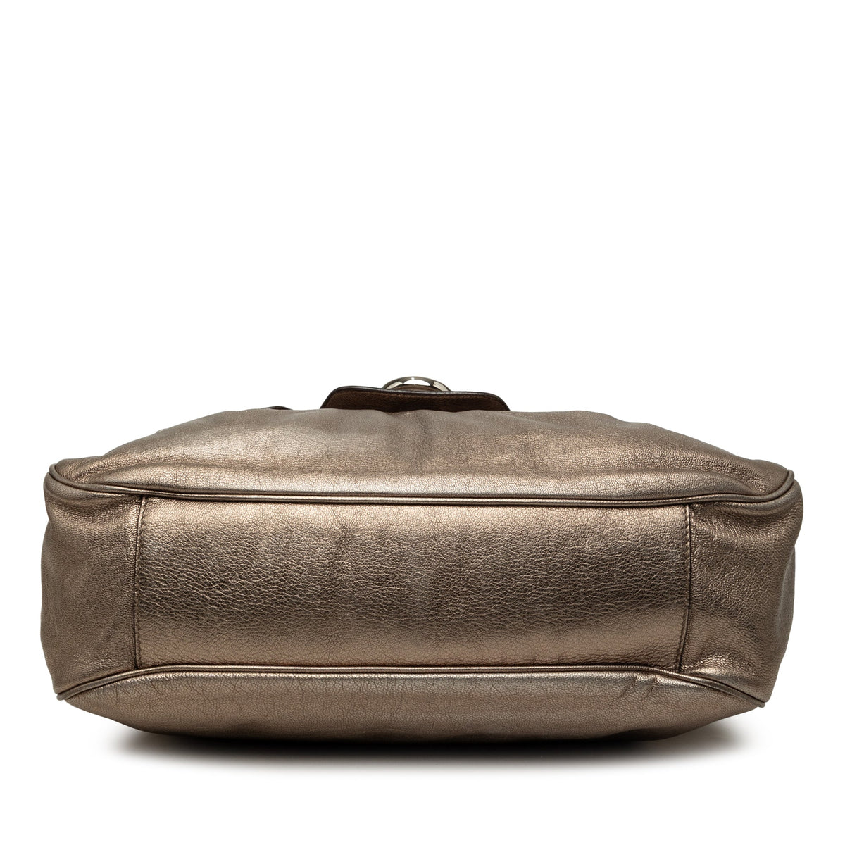 Ferragamo Metallic Leather Gancini Shoulder Bag