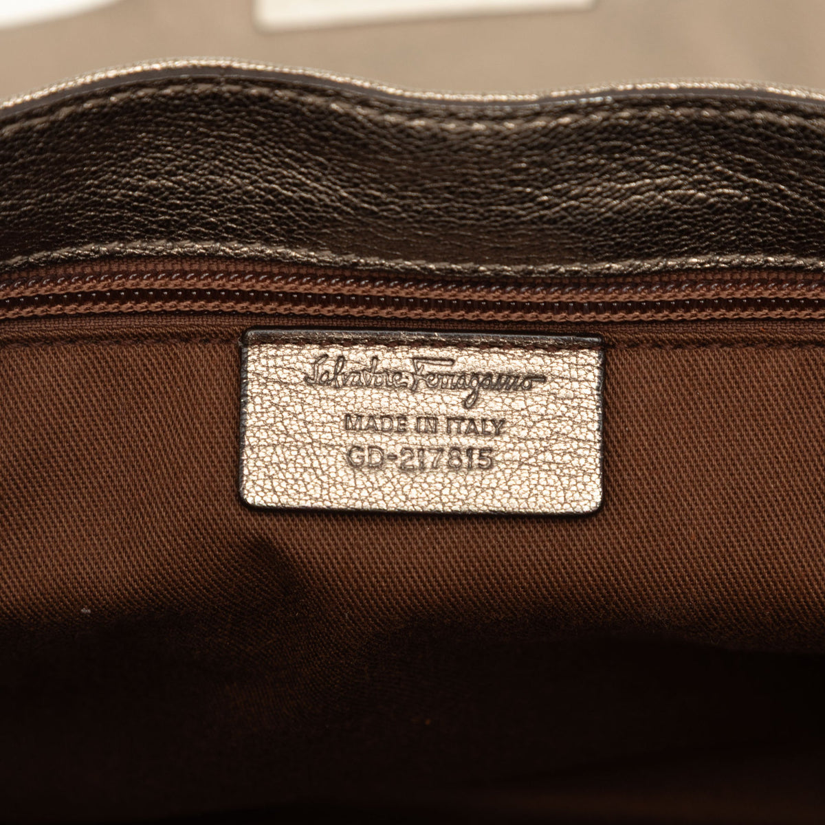 Ferragamo Metallic Leather Gancini Shoulder Bag