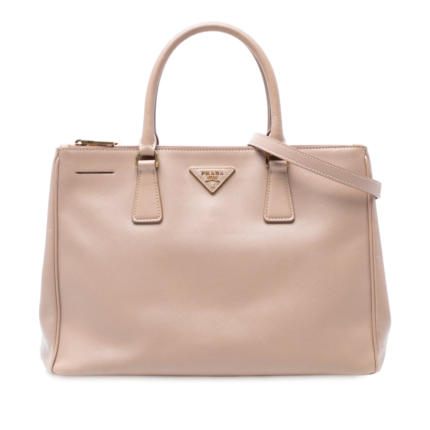 Prada Medium Saffiano Lux Galleria Double Zip Satchel