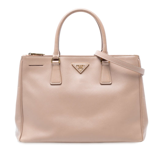 Prada Medium Saffiano Lux Galleria Double Zip Satchel