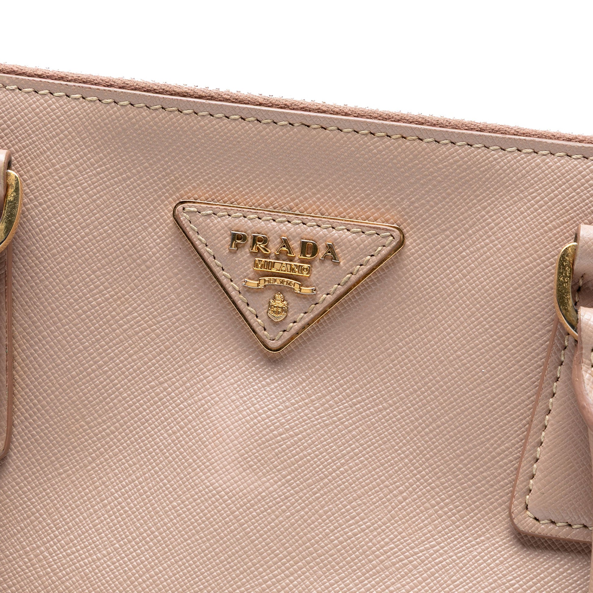 Prada Medium Saffiano Lux Galleria Double Zip Satchel