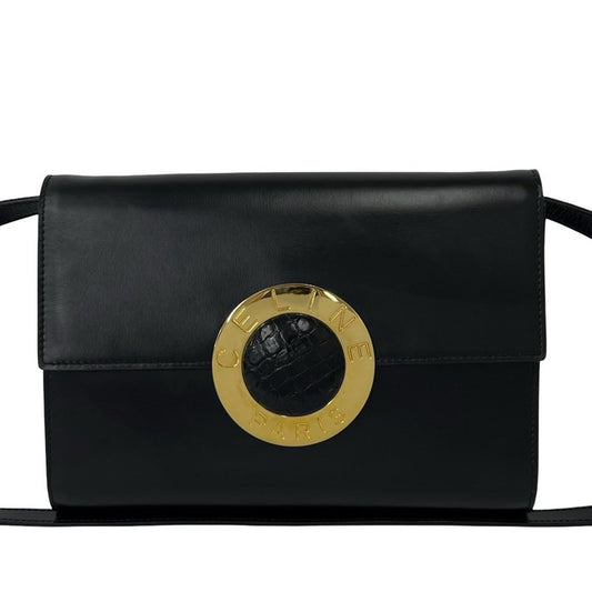 Celine Calfskin Circle Logo Crossbody