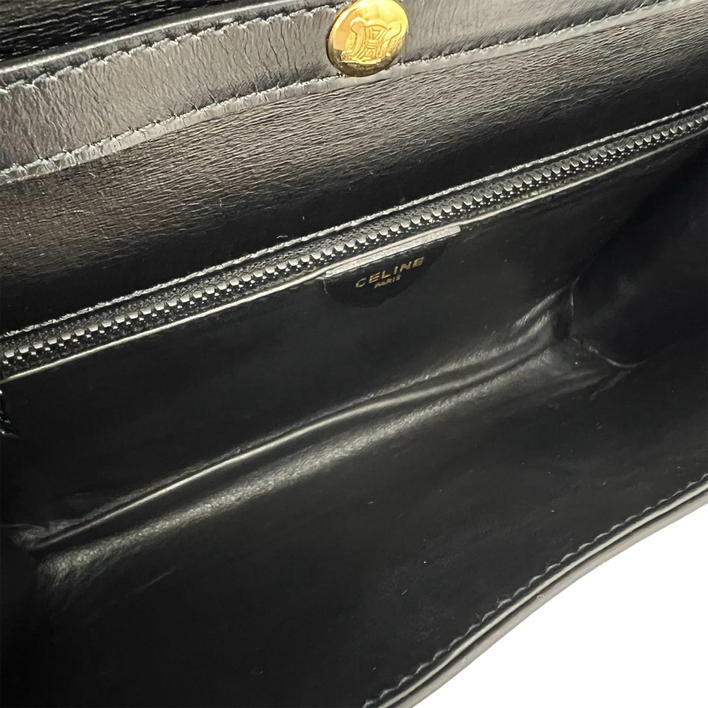 Celine Calfskin Circle Logo Crossbody