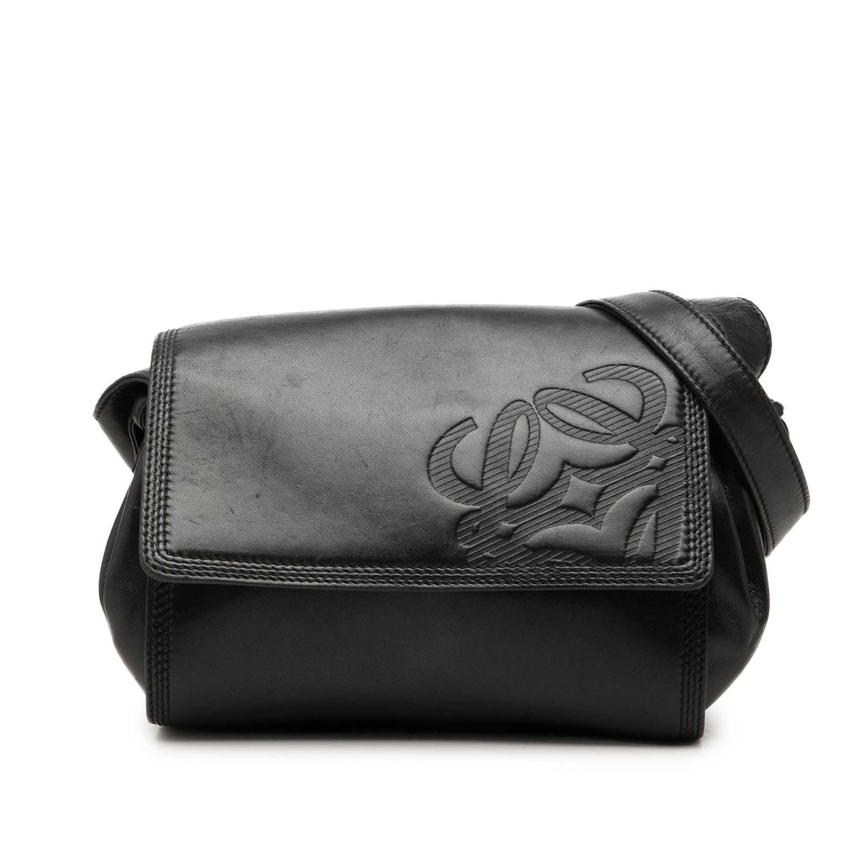 LOEWE Leather Anagram Flap Crossbody