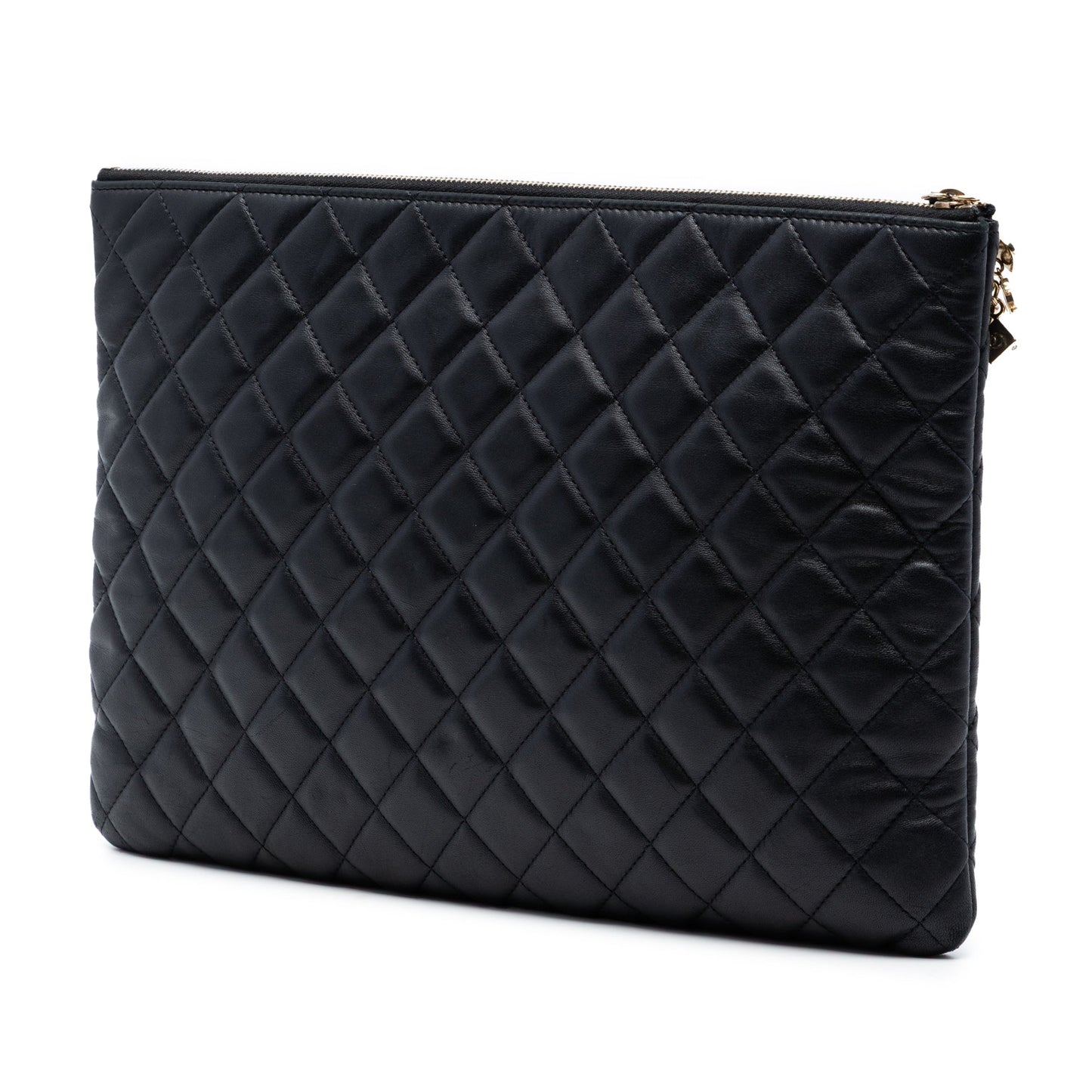 Chanel Large Quilted Lambskin Casino Charms O Case Clutch