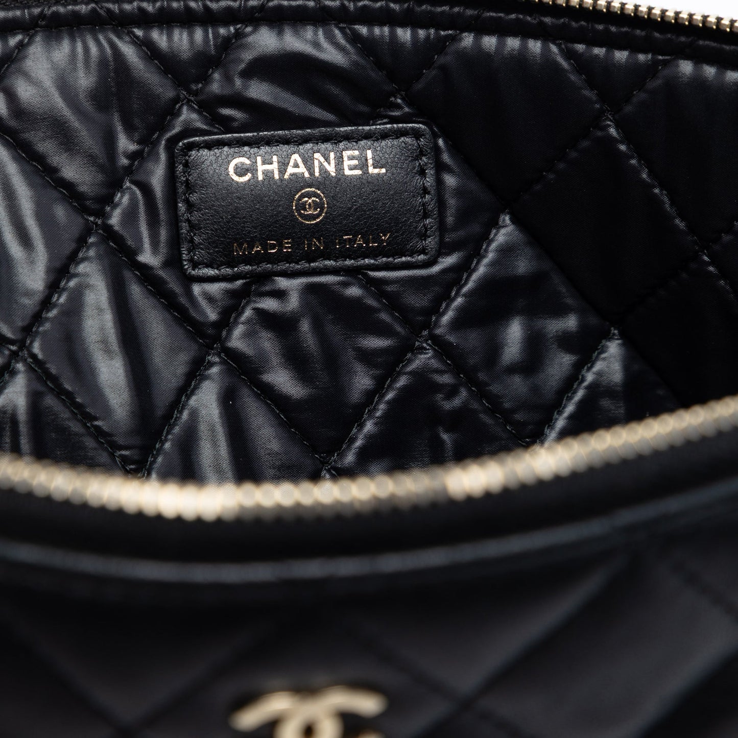 Chanel Large Quilted Lambskin Casino Charms O Case Clutch