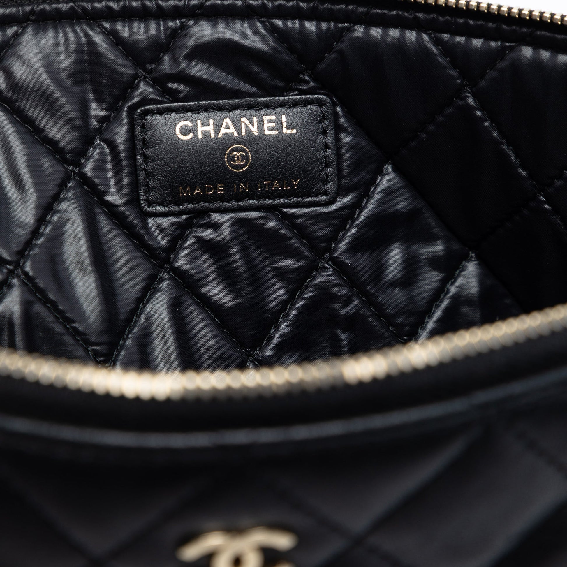 Chanel Large Quilted Lambskin Casino Charms O Case Clutch