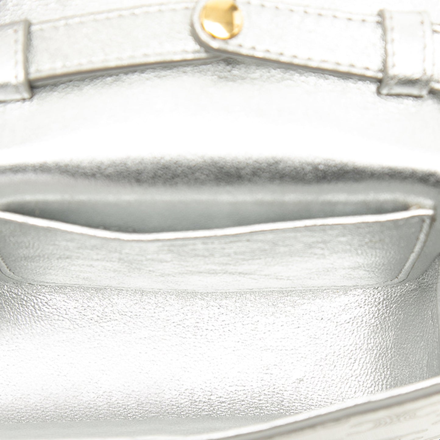Celine Mini Triomphe Metallic Calfskin Claude Crossbody