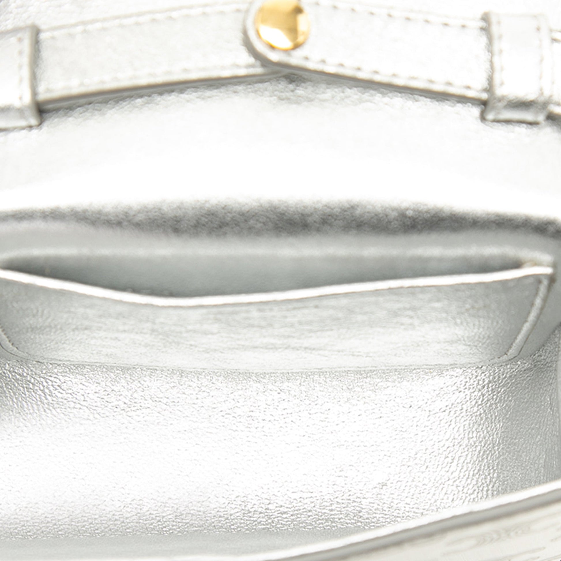 Celine Mini Triomphe Metallic Calfskin Claude Crossbody