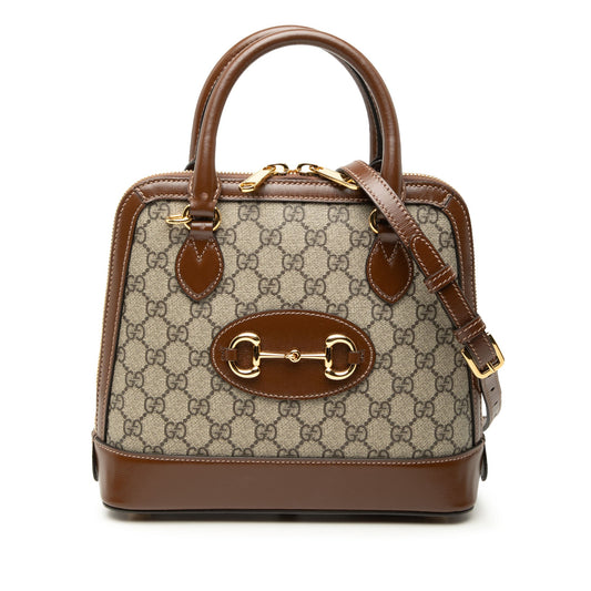 Gucci Small GG Supreme Horsebit 1955 Satchel