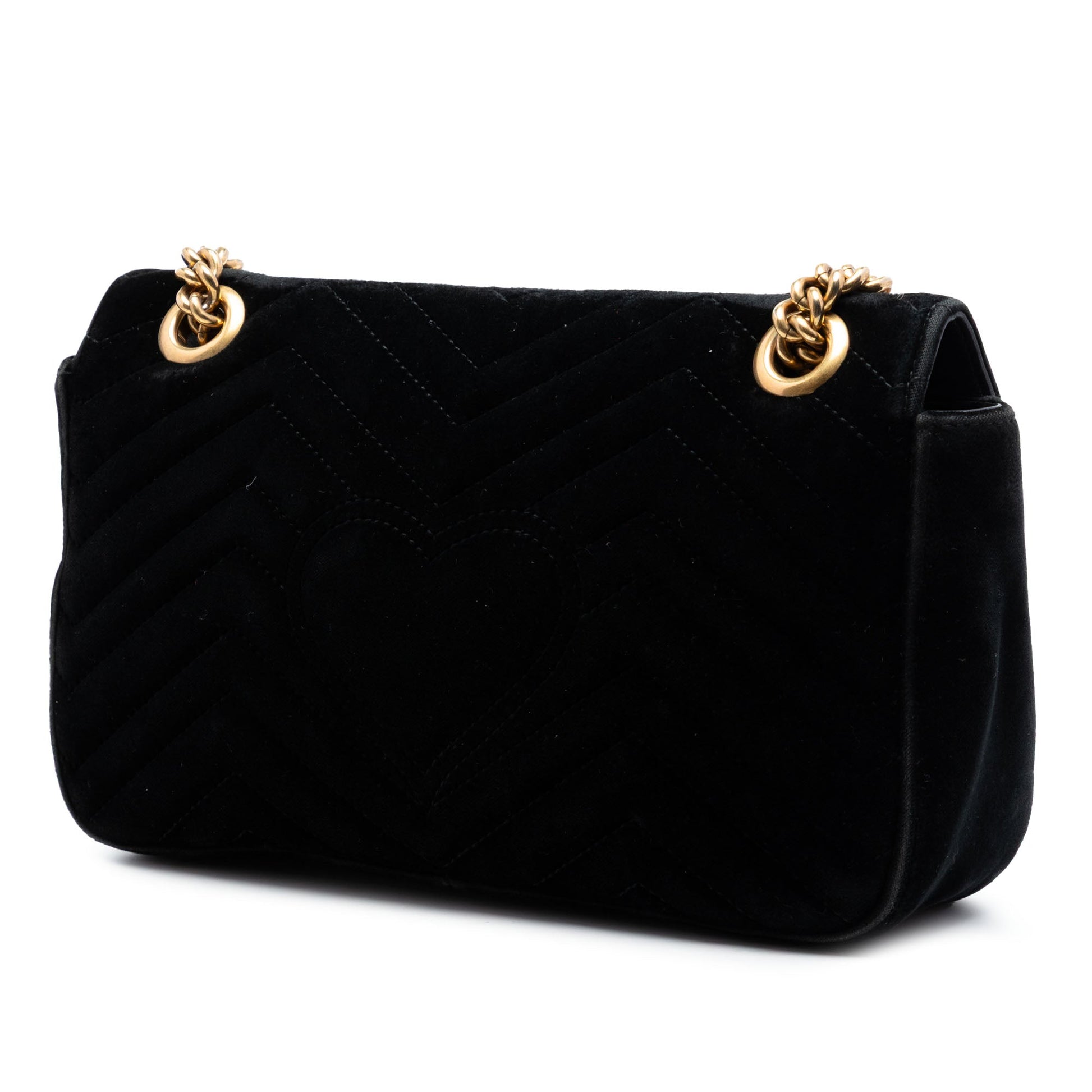 Gucci Medium GG Marmont Matelasse Velvet Shoulder Bag