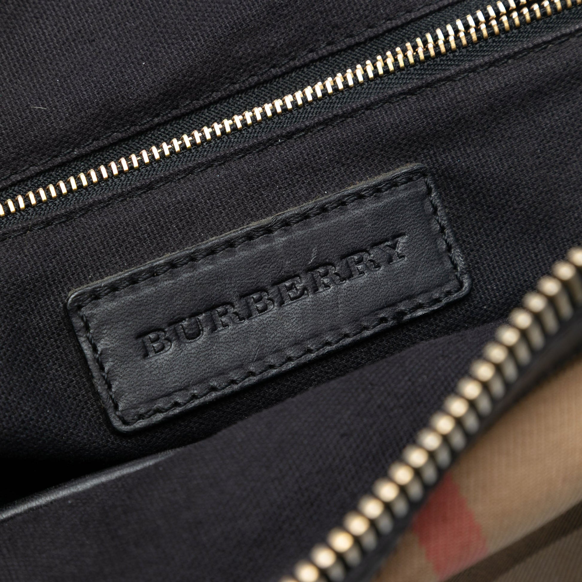 Burberry Small Leather Trimmed House Check Canvas Bridle Orchard Satchel