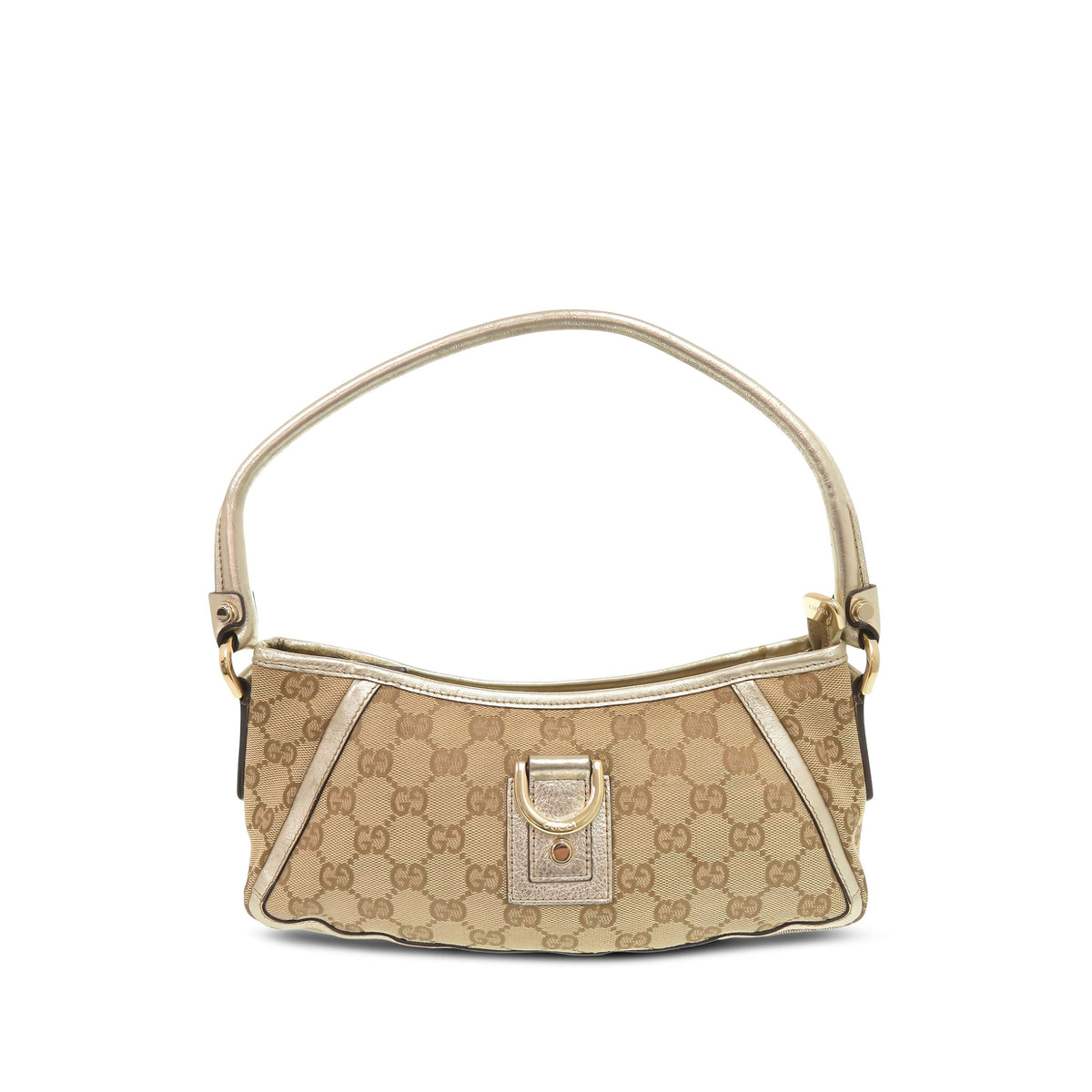 Gucci GG Canvas Abbey D Ring Pochette — Beige