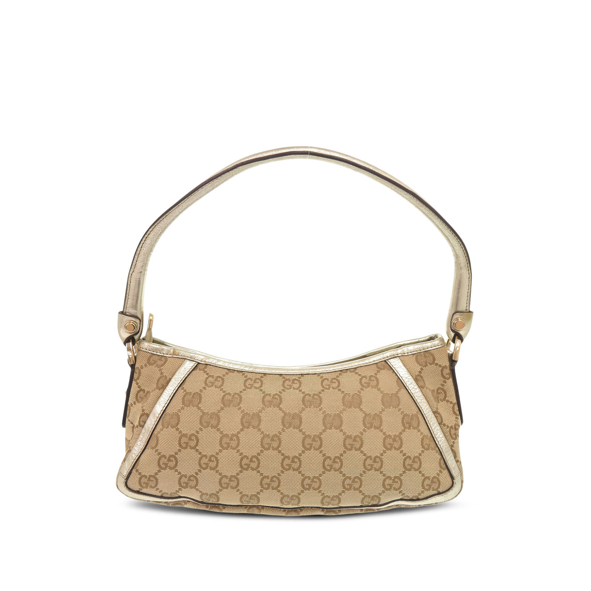 Gucci GG Canvas Abbey D Ring Pochette — Beige