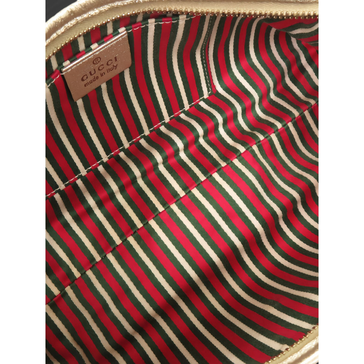 Gucci GG Canvas Abbey D Ring Pochette — Beige