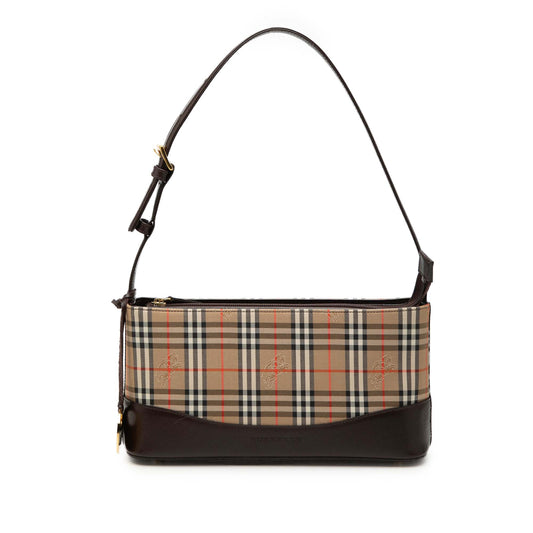 Burberry Haymarket Check Canvas Shoulder Bag