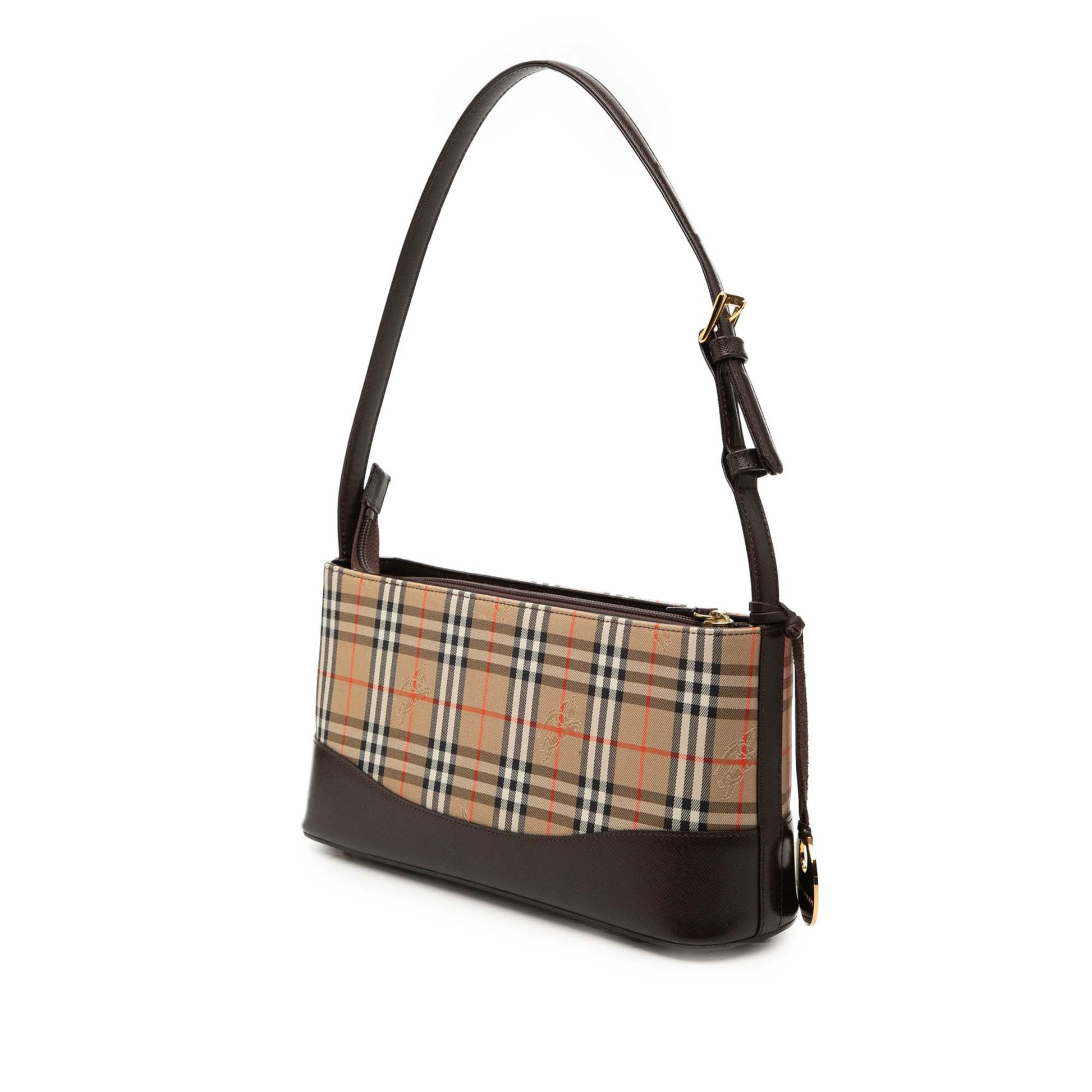 Burberry Haymarket Check Canvas Shoulder Bag
